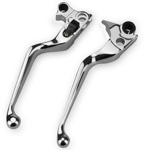 Lonsda Silver Brake Clutch Lever for Harley Davidson 96-03 Sportster 883 1200/96-07 Road King/96-10 Dyna Wide Glide Low Rider/99-09 Night Train/96-10 Fat Boy/Softail 96-14/Street Bob 06-10#OEM 43040 - Image 1