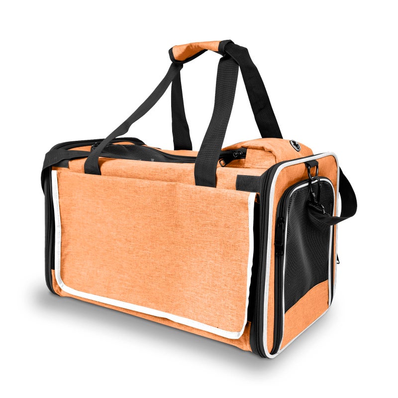GAPZER Dog Carry Bag for Puppy Pet Soft-Shell Portable Kennel Crate for 0-15 lbs Foldable Pomeranian Travel Cage Tea Cup Yorkie Carrier Purse Indoor Carrying Case Cat Supply Melon Tiny Dog Melon - Image 2