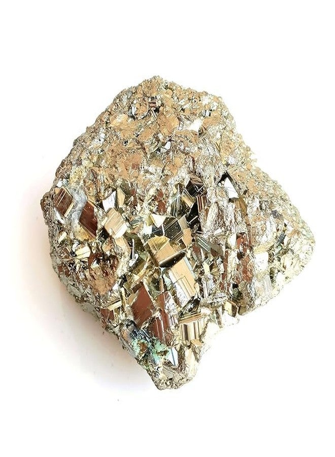 SAINTIMO ® Pyrite Stone Original Stone for Wealth and Bussiness Luck/Vastu/Working Table Decore with Increased Will power and Manifestation.(weight 80 to 100 grams.) - Image 1