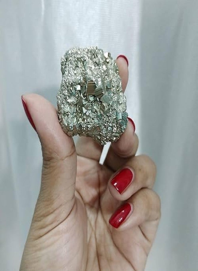 SAINTIMO ® Pyrite Stone Original Stone for Wealth and Bussiness Luck/Vastu/Working Table Decore with Increased Will power and Manifestation.(weight 80 to 100 grams.) - Image 4