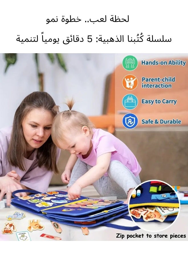 Toddler Busy Board - Educational Activity Sensory Toy for Fine Motor Skills Development, Preschool Learning Travel Toy for Plane & Car, Ideal Gift for Boys & Girls - Image 5