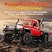 Dodoore RC Truck with Crane 112 Scale RC Crawler MN82T Remote Control Car 24GHz 4WD All Terrain Off Road Pickup Truck Wrecker Vehicle with Lights for Adults Red - Image 4