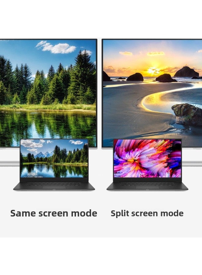 USB3.0 To HDTV VGA 1080p Laptop Desktop Split-screen HD Video Output Converter-Color:Black - Image 5