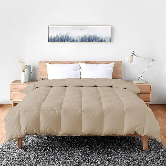 RESTFUL SLEEP MICROFIBER ALL SEASON COMFORTER 200GSM 92 X 106 INCHES233CM X 269CM KING SIZE COMFORTERBEIGE