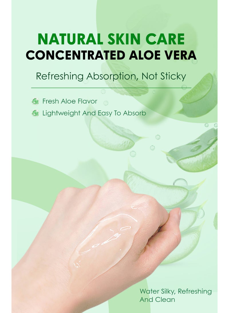 Kanza جل الصبار الطبيعي 300 جرام للوجه والجسم - جل مرطب ومنعش - التحكم في الزيوت - تنظيف عميق - تفتيح لون البشرة - تقليص المسام - كريم جل للوجه مع مستخلصات طبيعية - Image 4