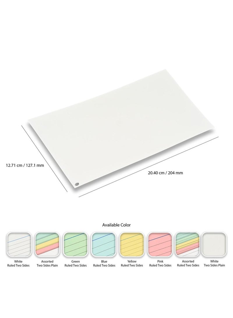 FIS® Record Cards or Index Cards, Size:8"x5" Inches (203x127mm), Two Sides Plain No Ruled, 180gsm, 100 Sheets Per Packet,Packet of 3 Pieces, White Color-FSIC85-180WH-3 - Image 4