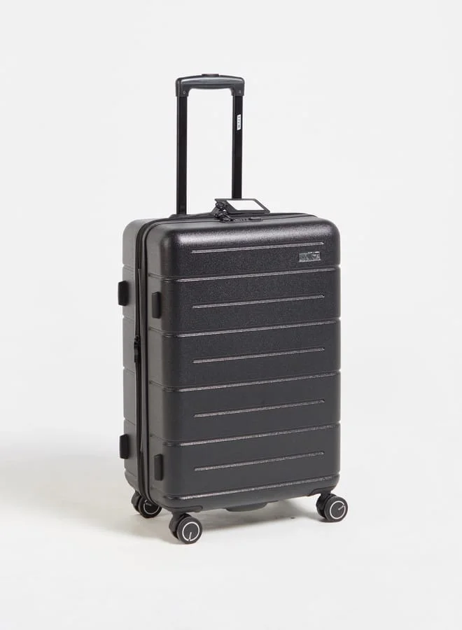 Wave Textured Hardcase Luggage Trolley Bag with Retractable Handle