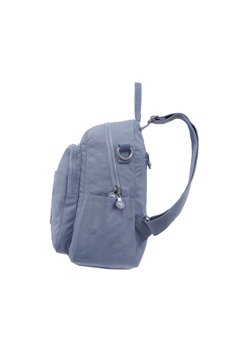 CAPRICE COLLECTION Unisex AllDay Small Backpack – Waterproof Nylon, Adjustable Straps, Detachable Shoulder Strap Light Blue  - Image 3