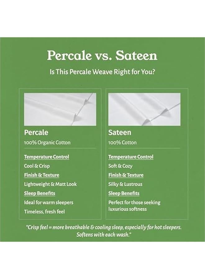 عربست ورقة ملاءة ملكية كاليفورنية من القطن العضوي بيركال 100٪، خفيفة الوزن، مرنة، مشدودة، من ستان قطني عضوي 100٪ ، مقاس كاليفورنيا كينج ذو جيوب عميقة ، لون رمادي فاتح - Image 4