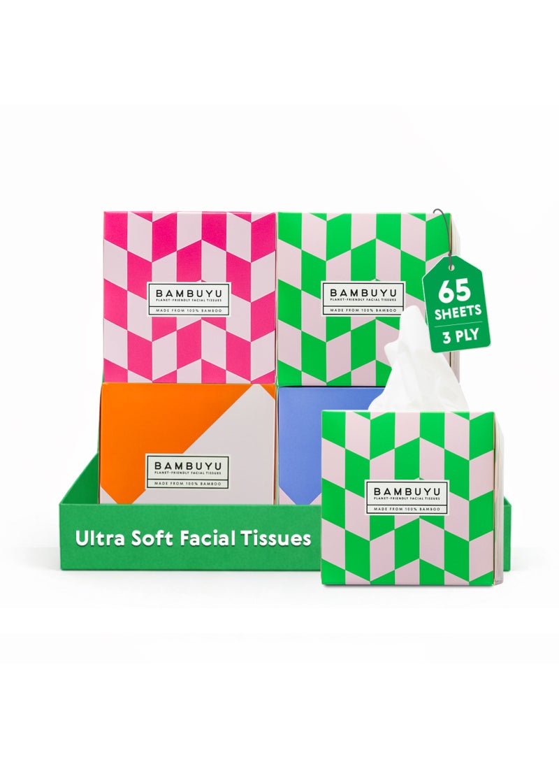 Bambuyu Bamboo 3 Ply Facial Tissues Cubes 65 Sheets - Image 1