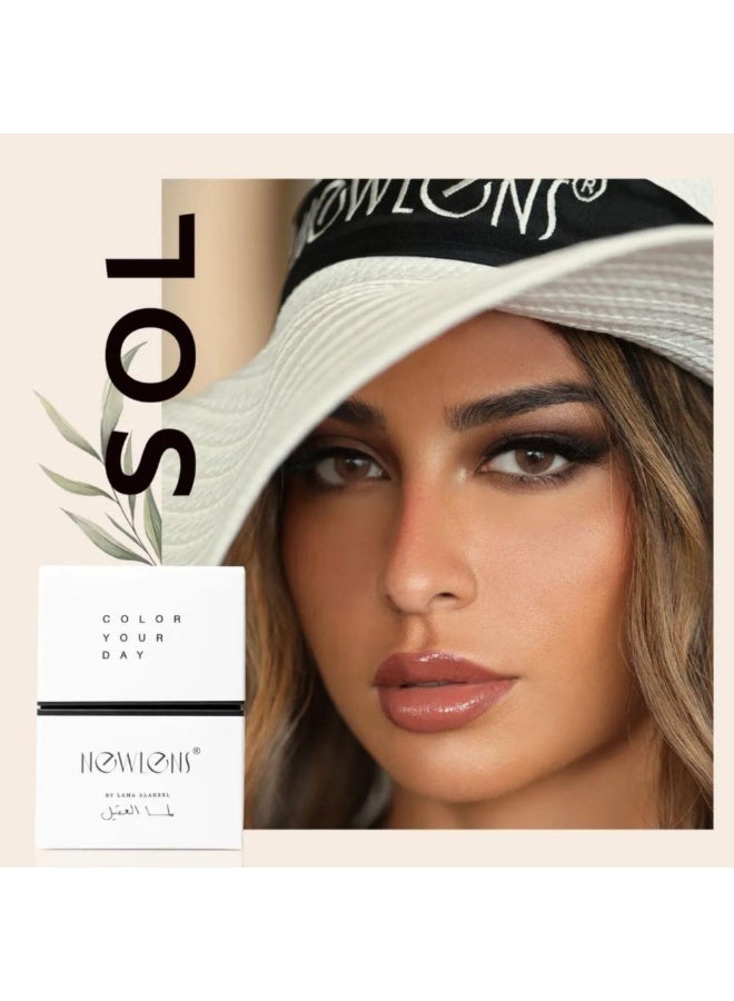 NewLens عدسات لاصقة بنية للاستخدام لمرة واحدة لمدة 6 أشهر - كابوسينو - Image 3