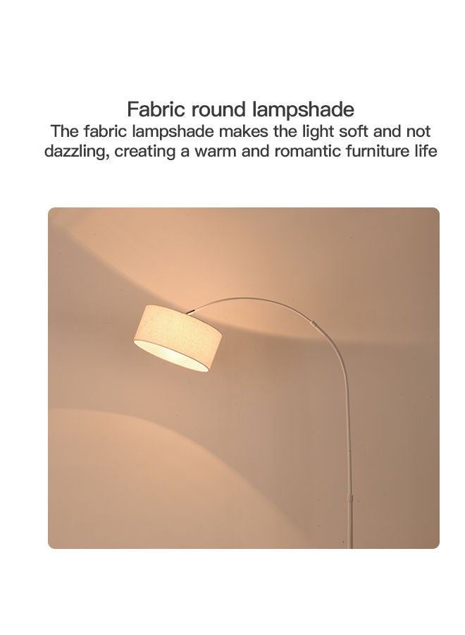 Sharpdo Pure Natural Marble Floor Lamp with Shelf White 150-180 cm - Image 5