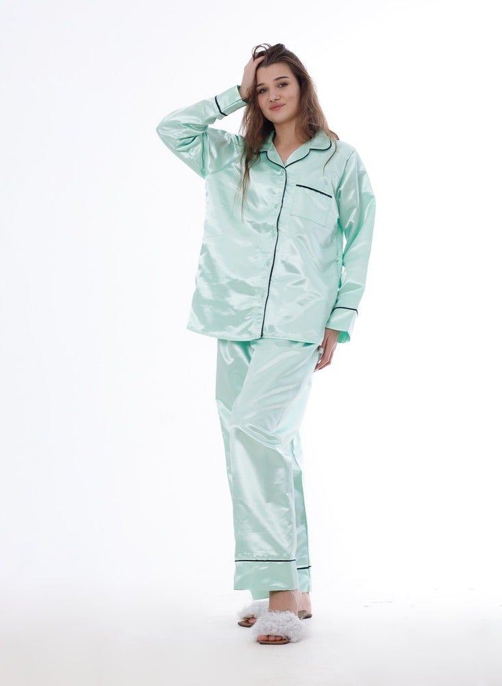 zecotex  Dazzling satin pajamas 2323  - Image 1