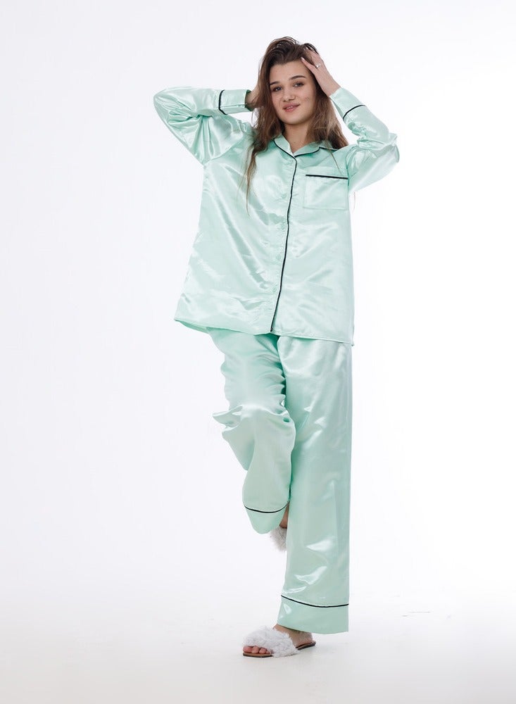 zecotex  Dazzling satin pajamas 2323  - Image 2