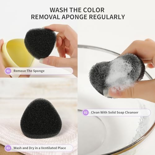 Docolor Makeup Brush Cleaner - Quick Dry Sponge for Removing Shadow Color - Compact Size for Travel - Image 5