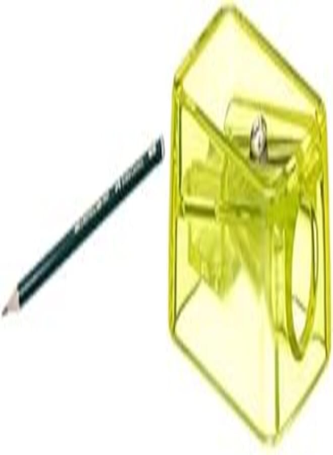 Faber-Castell 119007 1 Count (Pack of 1) -B7 Graphite Pencil - Green + Deli School Supplies Pencil Sharpener H034 - Assorted