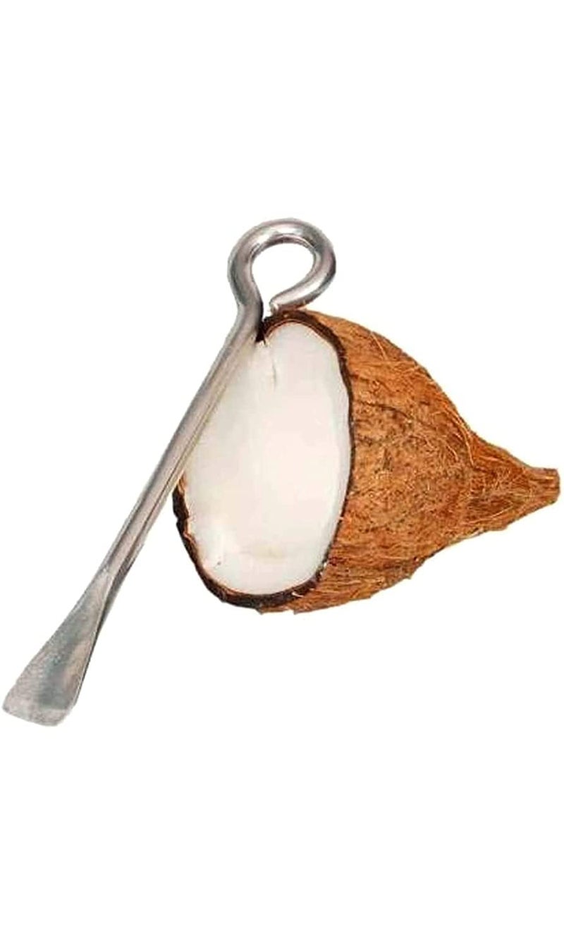 Tekzie Stainless Steel Coconut Break Plate Combo with Steel Rod | Easy Coconut Opener Tool for Kitchen Use | Durable & Rust-Free Design (Pack of 2) - Image 2
