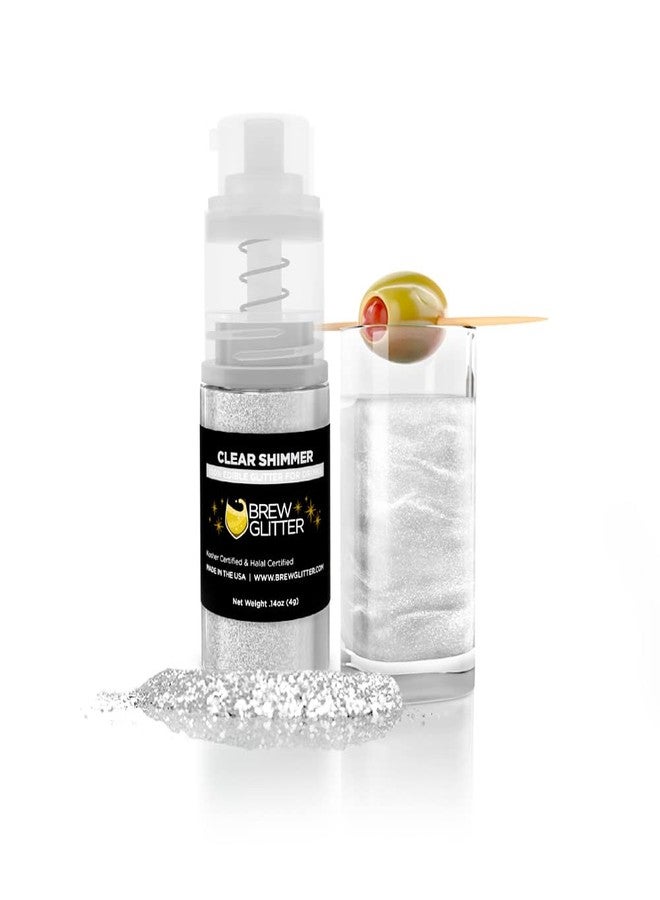 Bakell Brew Glitter Edible Drink Glitter Pump 1x 4g for Cocktails, Beer, & Beverages (Clear Shimmer) - Image 1