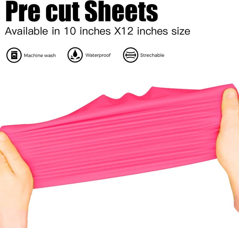 JANDJPACKAGING Neon Pink HTV Heat Transfer Vinyl - 10 Pack HTV Vinyl Compatible with Cricut Cutting Machine, Silhouette Cameo, Bonus PTFE for Heat Press Machine - Image 4