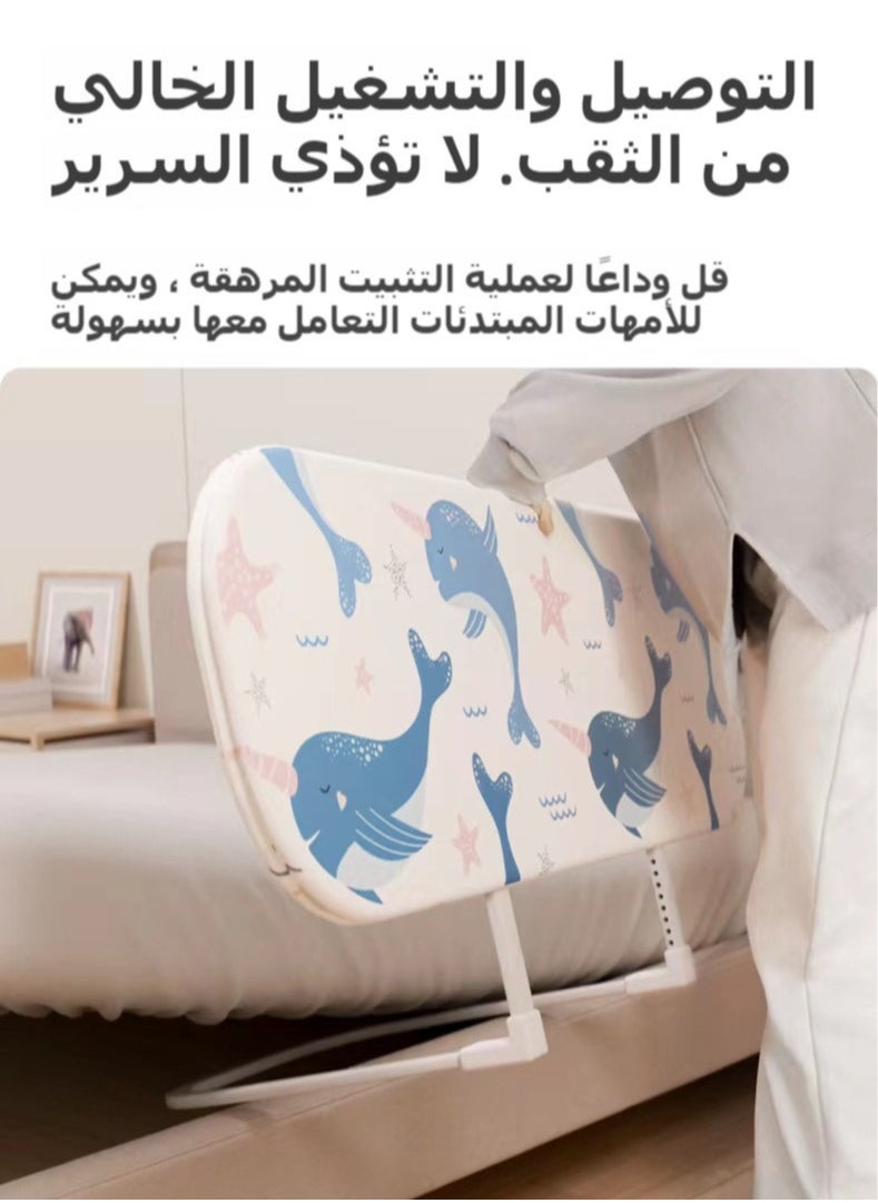 XiuWoo - Toddler Bed Rails Guard Foldable and Adjustable Crib Rail Guard, Portable Child Bed Safety Rail for Toddlers Elderly with Reinforced Anchor Safety for Cribs, Twin, Double, Full-Size Queen & King Bed - Image 1