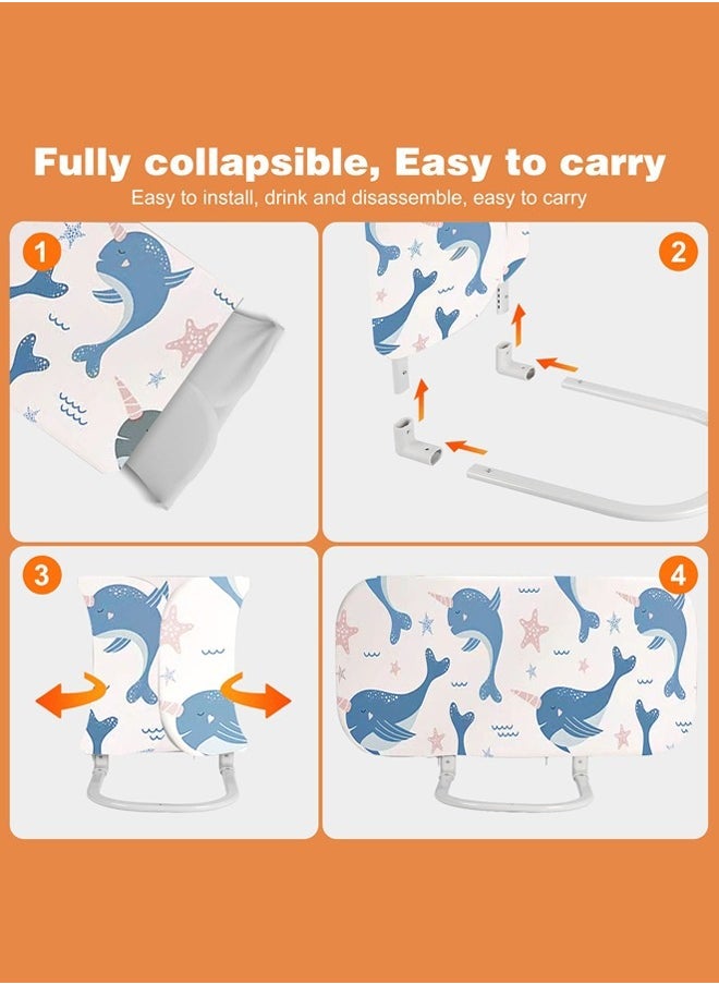 XiuWoo - Toddler Bed Rails Guard Foldable and Adjustable Crib Rail Guard, Portable Child Bed Safety Rail for Toddlers Elderly with Reinforced Anchor Safety for Cribs, Twin, Double, Full-Size Queen & King Bed - Image 1