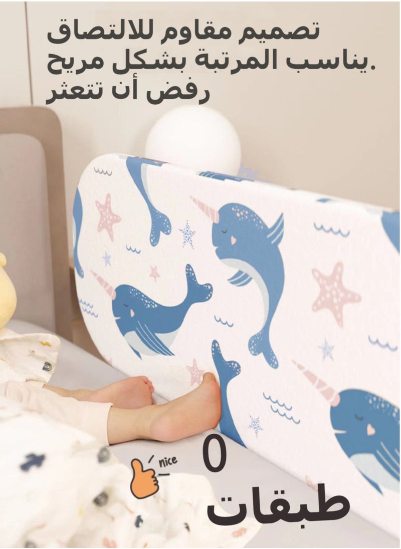 XiuWoo - Toddler Bed Rails Guard Foldable and Adjustable Crib Rail Guard, Portable Child Bed Safety Rail for Toddlers Elderly with Reinforced Anchor Safety for Cribs, Twin, Double, Full-Size Queen & King Bed - Image 1
