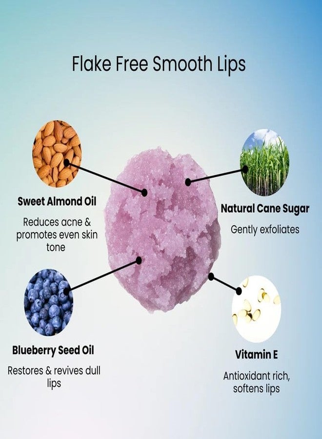 Perr Cherry Lip Scrub Balm - 99% Reduction in Dark Lips & Pigmentation | Heals Dry & Chapped Lips | With Natural Sugar, Cold Pressed Sweet Almond Oil & Vitamin E | 100% Vegan (Blueberry, Pack of 1 - Image 4