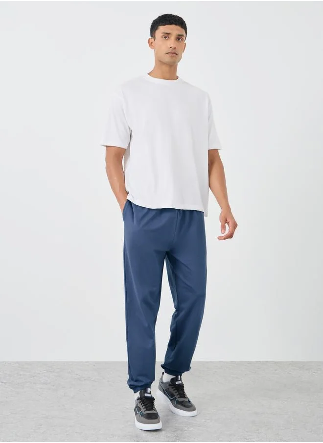 ستايلي Styli Slogan Print Oversize Joggers with Drawstring