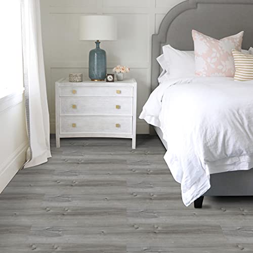 Dureidos 20-Pack 30 Sq.Ft Peel and Stick Floor Tile, Natural Grey Wood Grain Look, Self Adhesive and Waterproof Vinyl Flooring for Transfer Bathroom, Kitchen, Living Room, Bedroom - Image 2