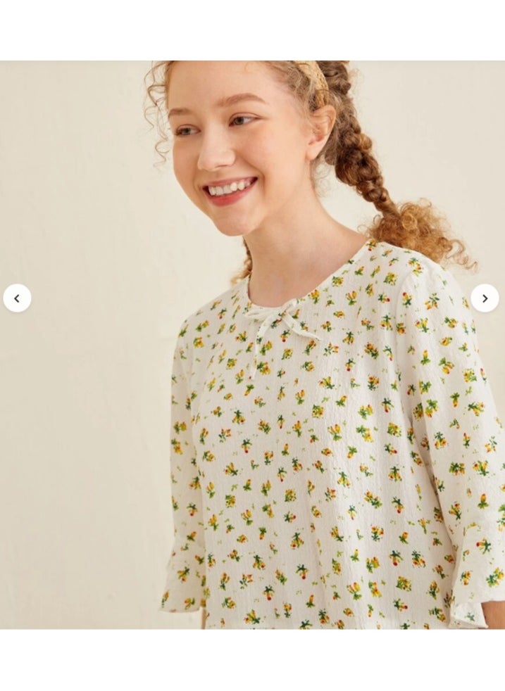 Shein - SHEIN Teen Girls Flounce Sleeve Ditsy Floral Dress - Image 1