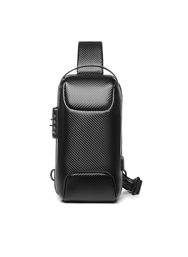 Sling Bag, Waterproof Men's Chest Bag Shoulder bags Crossbody Sling Backpack for Men,Backpack for Men/Women(Black)
