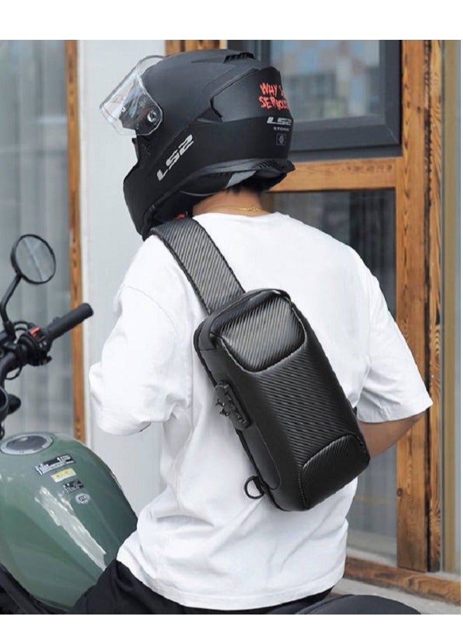 Sling Bag, Waterproof Men's Chest Bag Shoulder bags Crossbody Sling Backpack for Men,Backpack for Men/Women(Black)