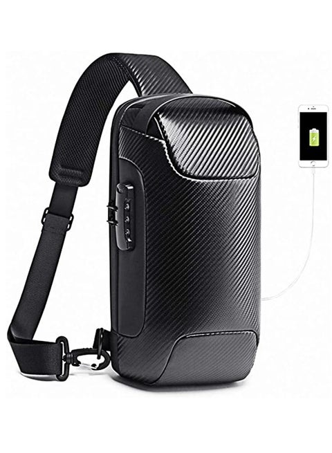 Sling Bag, Waterproof Men's Chest Bag Shoulder bags Crossbody Sling Backpack for Men,Backpack for Men/Women(Black)