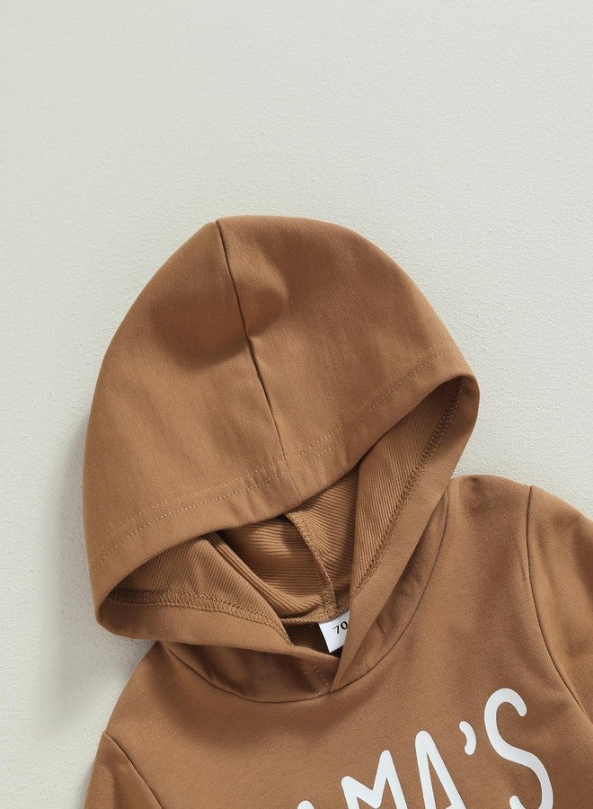 BHMAWSRT Toddler Baby Boy Outfits Long Sleeve Hooded Hoodie Sweatshirts Jeans Sweatpants Kids Boy Fall Winter Clothes (Khaki, 2-3 Years) - Image 5