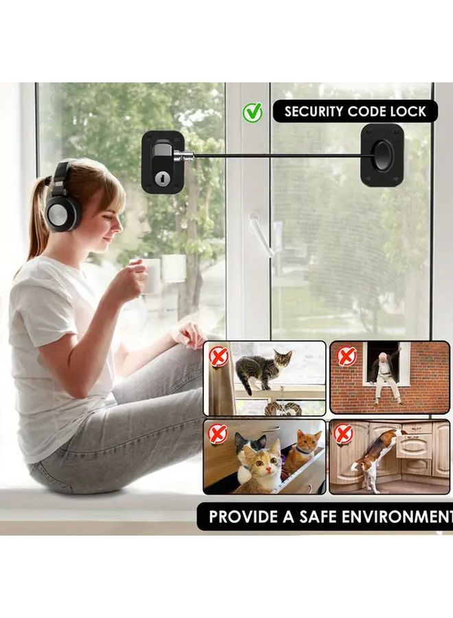 4 Pcs White Non Tampering Protective Lock With Key Self Adhesive Anti Theft Safety For Refrigerator Cabinet - Image 4