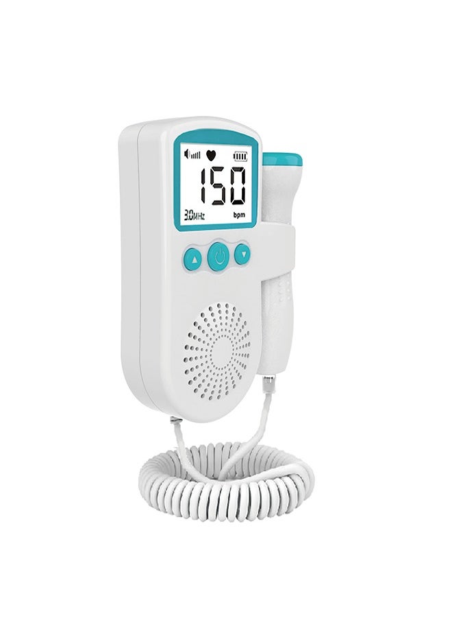 Generic Fetal Heart Rate Detector, Portable Fetal Heart Rate Detector, Home Doppler Meter With LCD Display, For Monitoring Baby's Heartbeat At Home,green  - Image 1