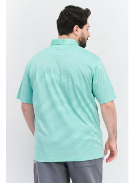 Greg Norman Men Sportswear Fit Short Sleeve Training Polo Shirt, Mint Green  - Image 4