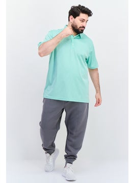 Greg Norman Men Sportswear Fit Short Sleeve Training Polo Shirt, Mint Green  - Image 3