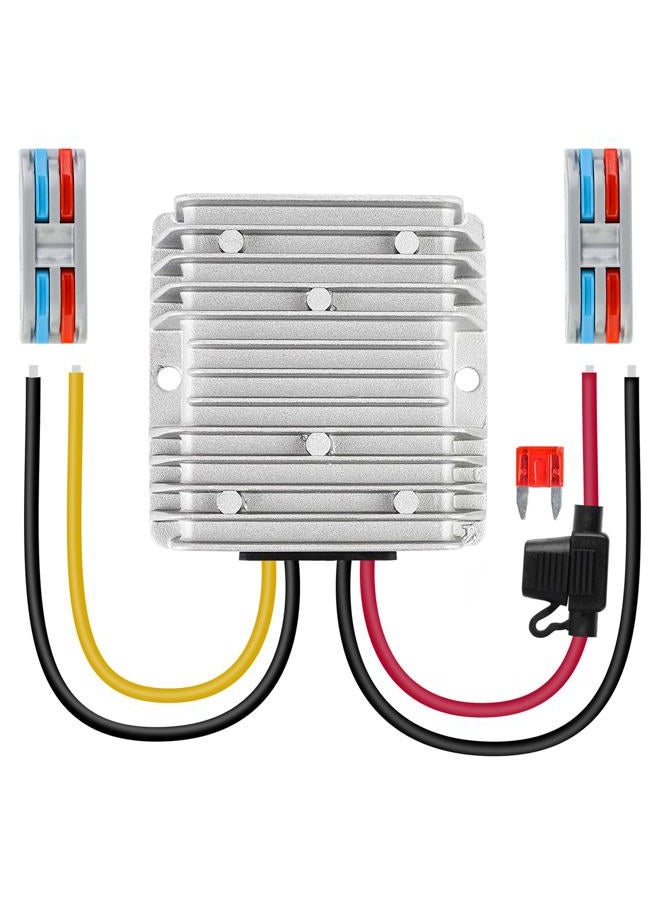 SUPERNIGHT DC 12V Step Up to 24V 10A 240W DC Boost Converter with Fuse Waterproof Voltage Regulator Module Transformer for Golf Cart Club Car LED Strip Light - Image 1