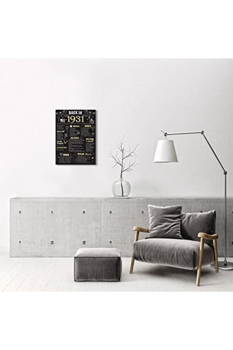 KAWAHONE 90 Years Framed Birthday Poster Wall - Image 3