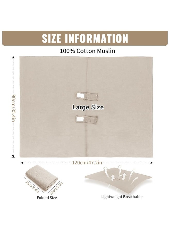 Metplus Muslin Car Seat Cover for Babies - Carseat Stroller Cover Infant Stroller Covers for Boys and Girls, Breathable & Lightweight, Fits Most Strollers & Baby Car Seats - Image 4