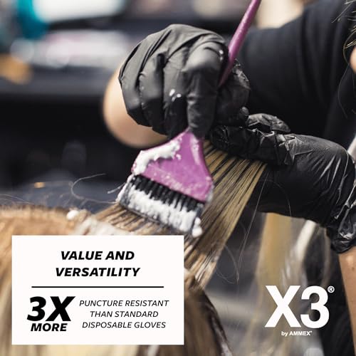 X3 Black Nitrile Gloves for Cooking Food Prep, Disposable, Latex Free, 3 Mil, Powder-Free, Textured, XX-Large, Case of 1000 - Image 3