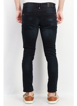 DUCK AND COVER Men Slim Fit Dark Wash Stretchable Jeans, Navy  - Image 4