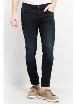 DUCK AND COVER Men Slim Fit Dark Wash Stretchable Jeans, Navy  - Image 1