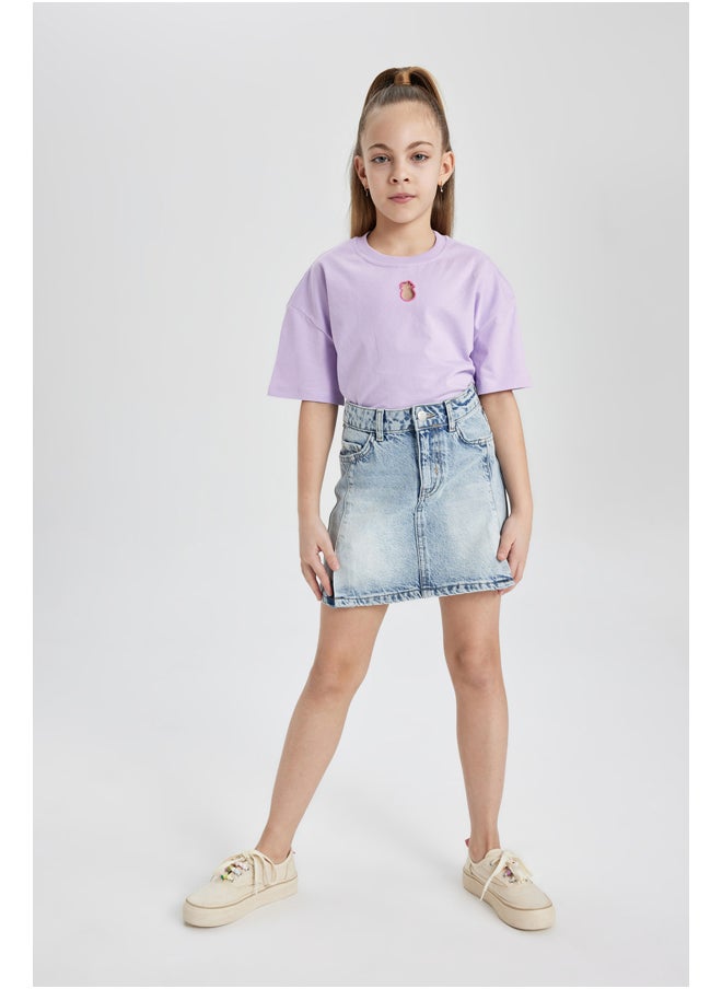 DeFacto - Girl Relax Fit Knitted Short Sleeve Body - Image 1