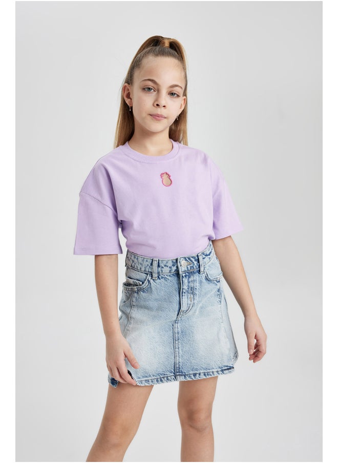 DeFacto - Girl Relax Fit Knitted Short Sleeve Body - Image 1