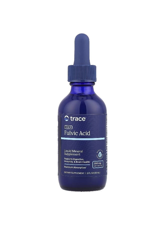 Trace Minerals Ionic Fulvic Acid 250Mg Liquid 2 Fl Oz 59Ml