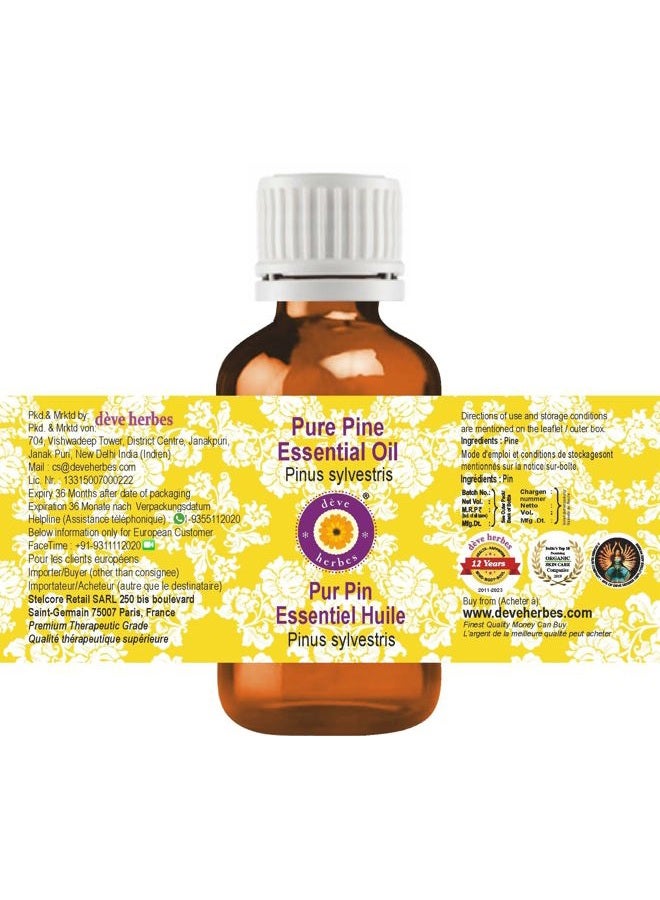 Deve Herbes Pure Pine Essential Oil (Pinus sylvestris) 100% Therapeutic Grade Steam Distilled 15ml (0.50 oz) - Image 2
