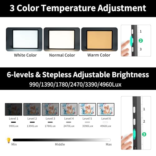 TOHETO Rechargeable A2 Light Pad for Diamond Painting 25.2''x18.4'', Magnetic Diamond Art Light Board, Wireless Lightbox for Tracing and Drawing, Cordless LED Light Table for Sketching, Weeding Vinyl - Image 4