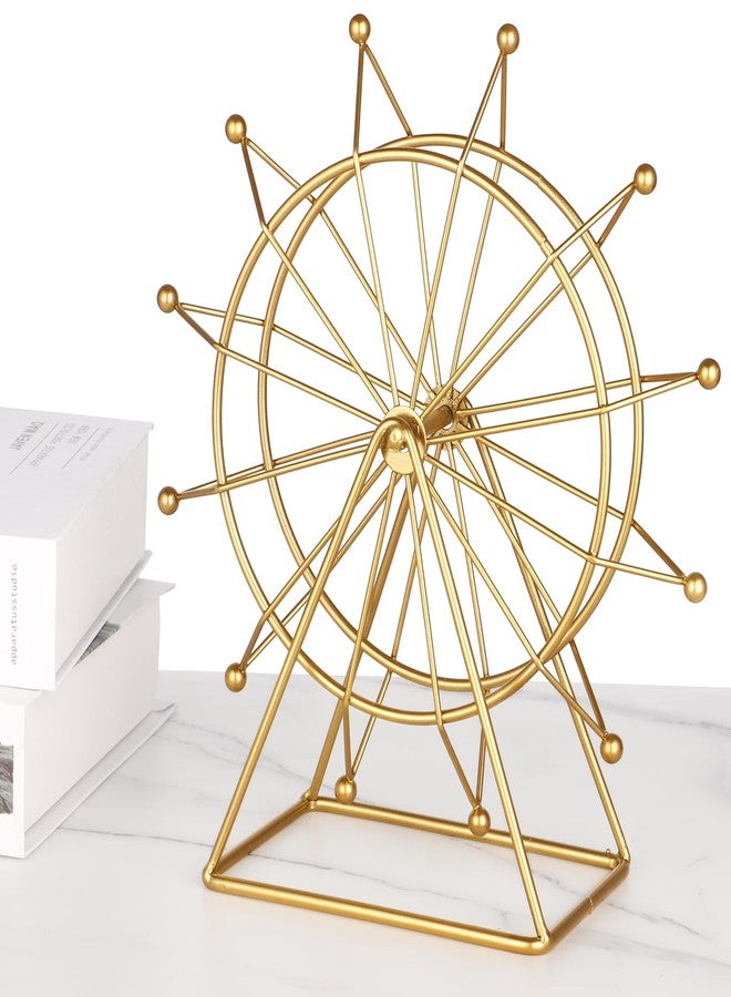 Homaisson Ferris Wheel Home Decor - Golden Ferris Wheel Gift, Shelf Decor for Living Room Bookshelf or Desk - Image 1